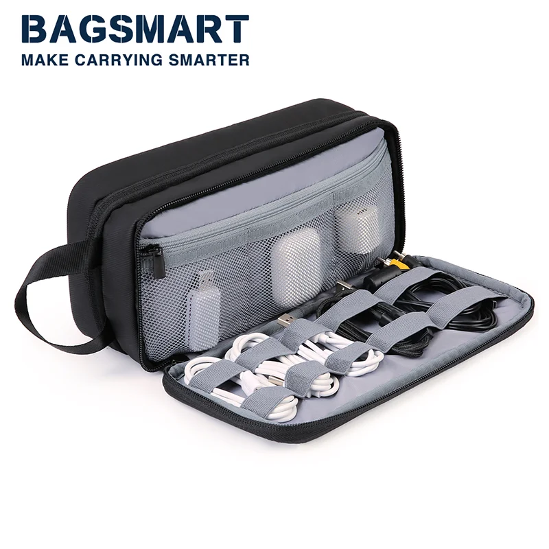 Bagsmart Cabo de Armazenamento Multi-função Bolsa de Armazenamento Digital Ipad Fone de Ouvido Carga Organizador de Negócios Gadget Viagem Bolsa Digital