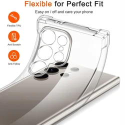 Crystal Clear Shockproof TPU Phone Case with Ultra Soft Back Cover (Samsung S24)