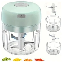 Electric garlic mincer, 250ml /100ML, cordless food processor for ginger peppers, fruit meat spices, beans 1