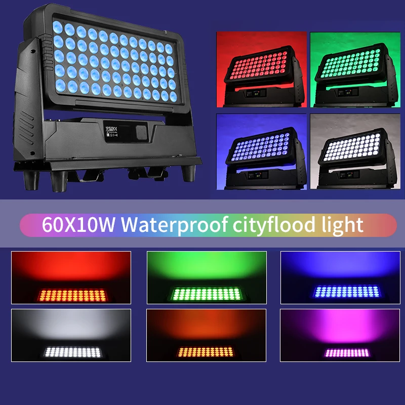 60x10W 4in1 RGBW LED DMX Wall Wash lights IP65 outdoor LED