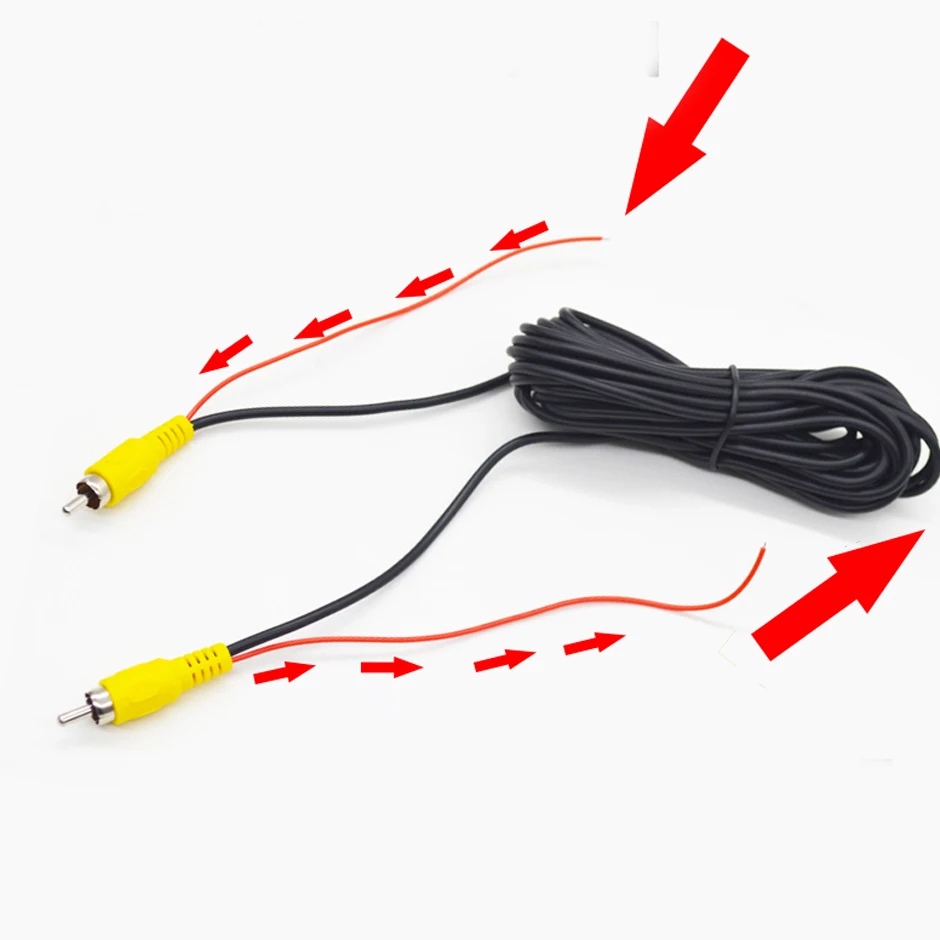 Universal RCA Video Cable for Car Rear View Camera and Multimedia Monitor