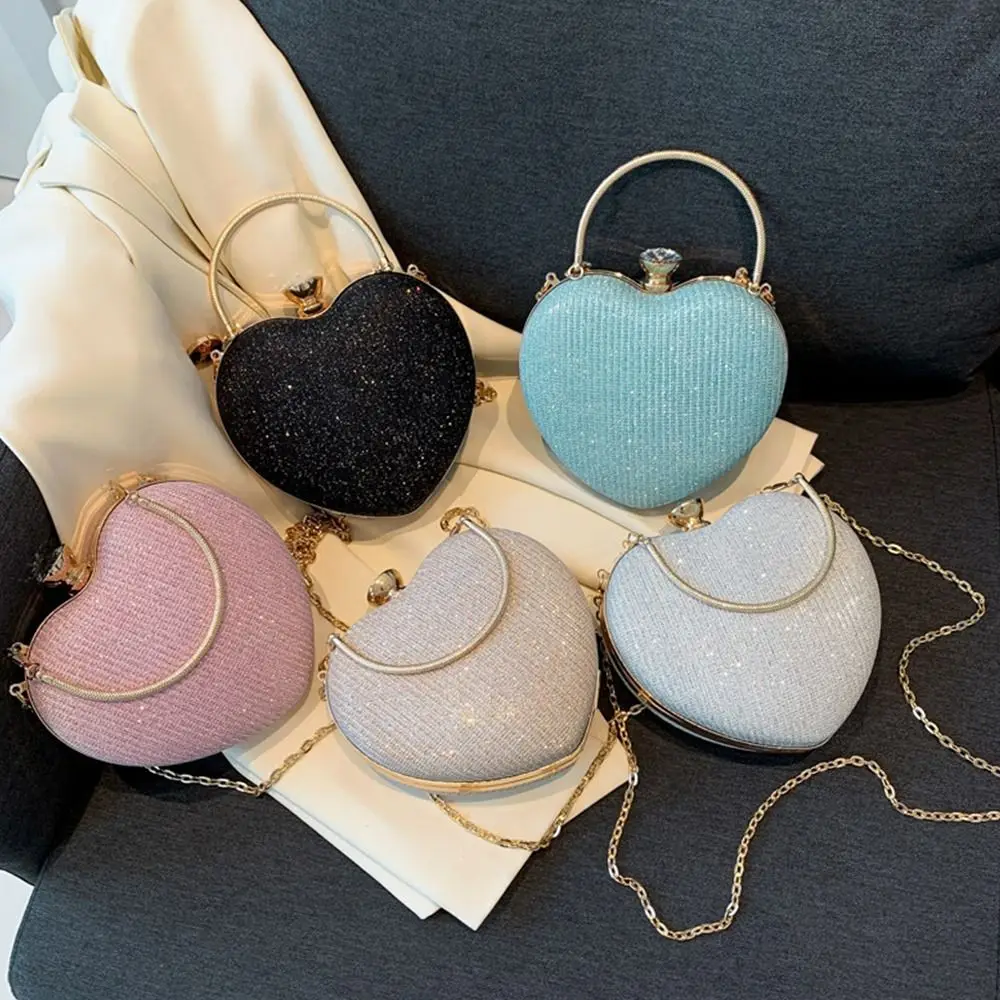 CCB Textured Heart Shape Molded Swing Clutch Bag main image 0