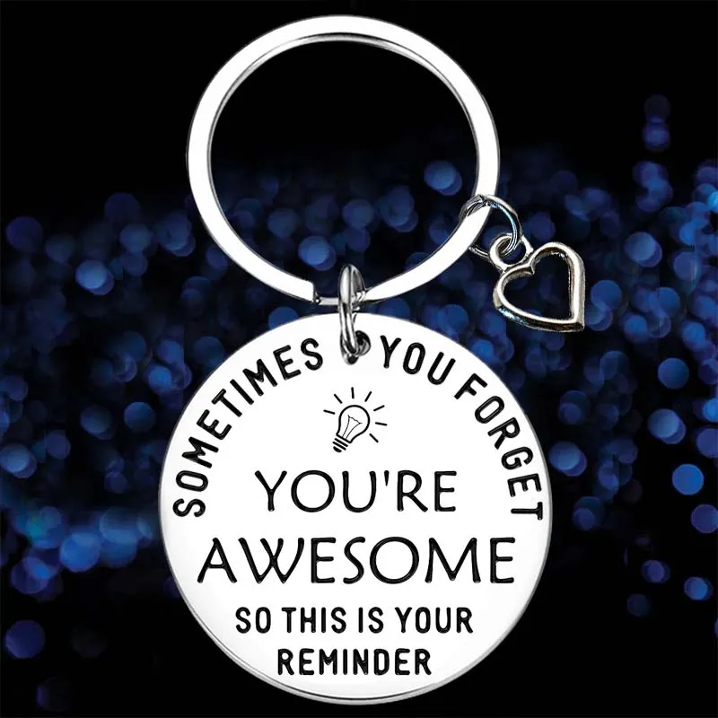 

Cute You’re Awesome Appreciation Gift Keychain Inspirational Encouragement Key Chain Pendant Long Distance Relationship Gift