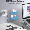 Lemorele TC46 10in1 USB HUB Docking Station USB c Hub HDMI 4K 60Hz USB 3.0 RJ45 1000Mbps PD100W Charge For Macbook Pro Laptop 5