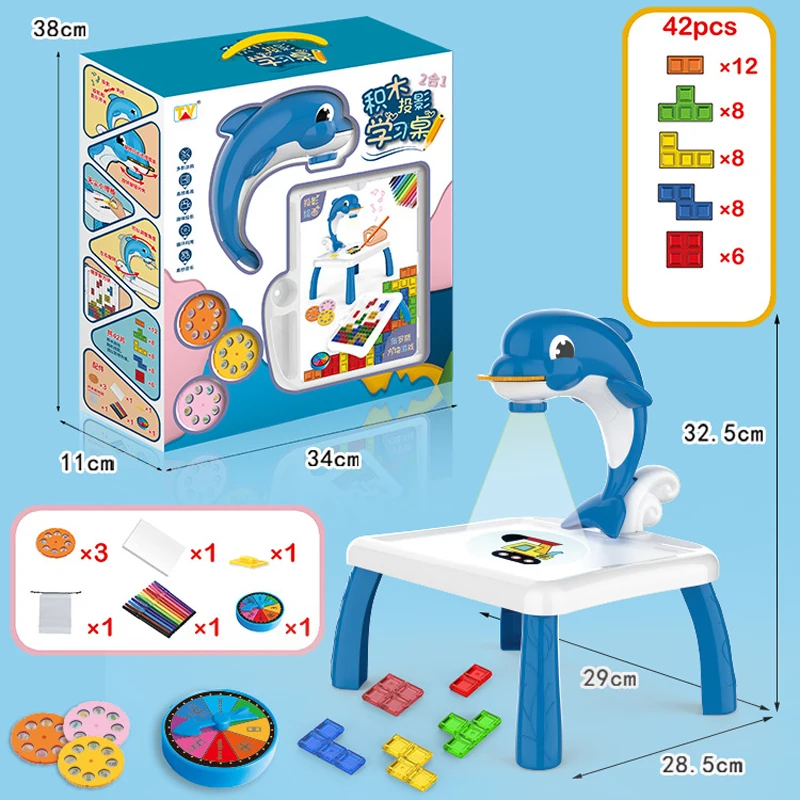 Kids Learning Toys Educational  Kids Drawing Projector Table - Kids  Drawing Light - Aliexpress