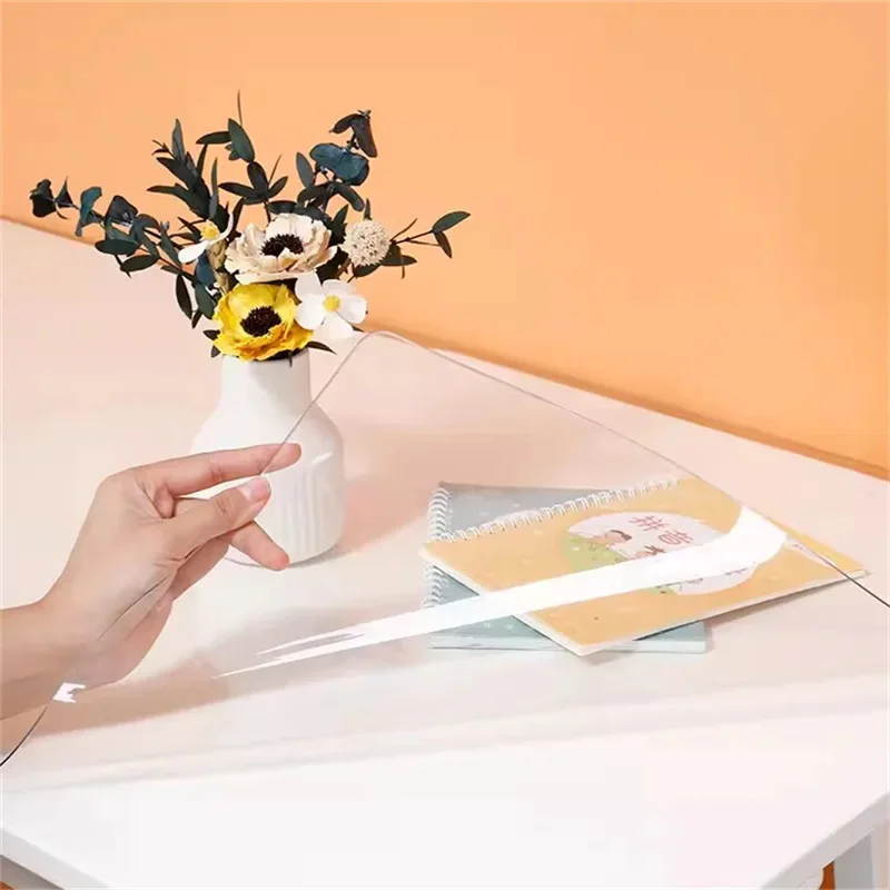 PVC Clear Writing Desk Pad Anti-Static Heat Resistant Waterproof Table Protector for Office Computer Writing Desk Tabletop 3