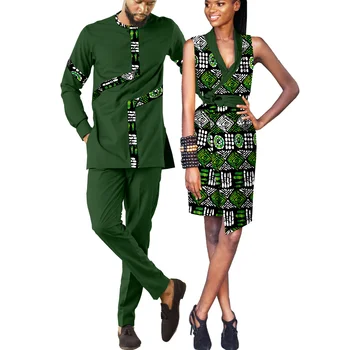 Ayomide Dashiki and Print Outfit for Couple