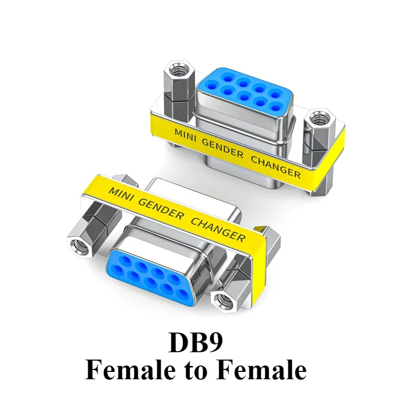 Universal RS232 Serial Adapter: Mini Gender Changer for DB9 Pin Configurations