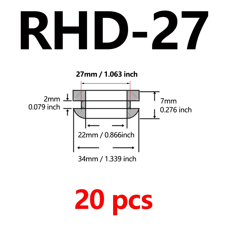 RHD-27  20pcs