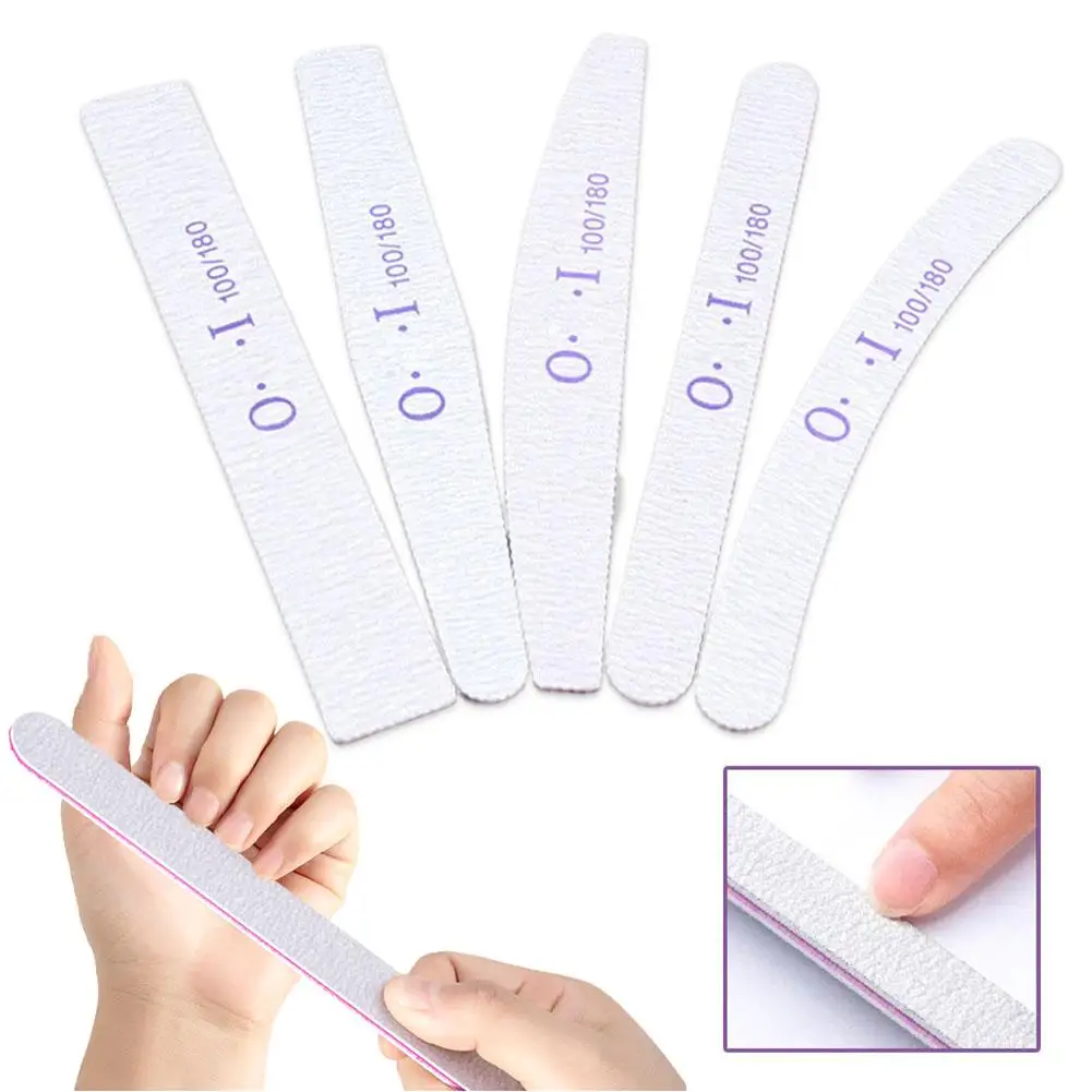 10Pcs 네일 파일 샌딩 보드 양면 매니큐어 버퍼 스트립 전문 살롱 D M7E8 용 퍼플 코어 네일 그라인딩 도구