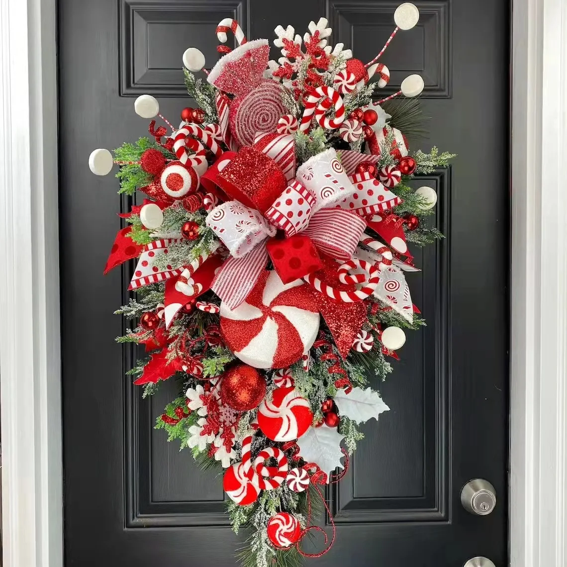 Doki Christmas Upside Down Tree Christmas Door Candy Upside Down Tree Wall Decoration