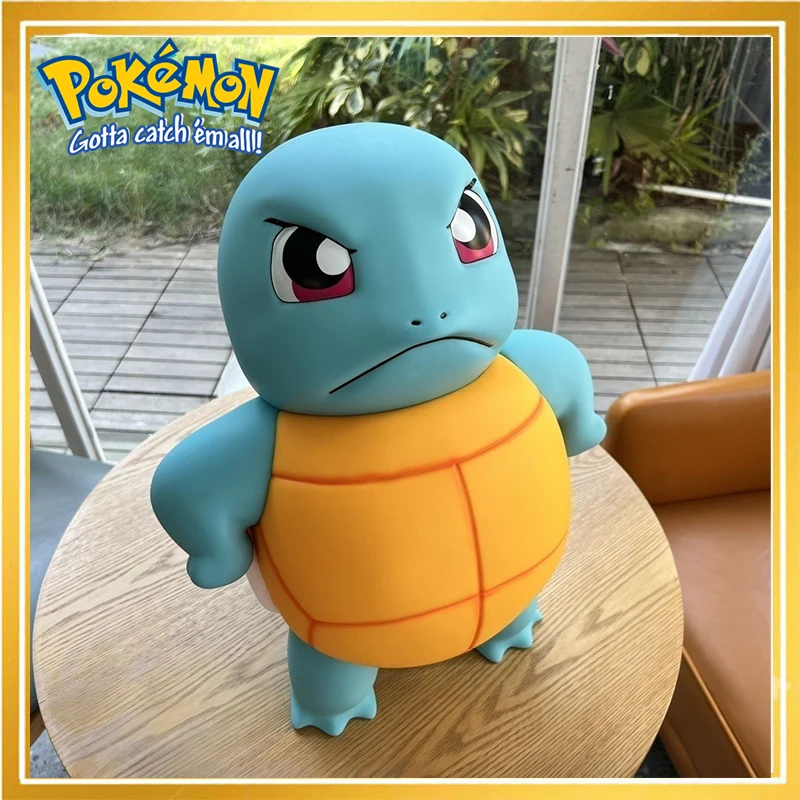 

40cm Resin Pokemon Squirtle Anime Action Figure Kawaii Arrogant Manga Figures Statue Collectible Model Figurine Toy Decor Gift