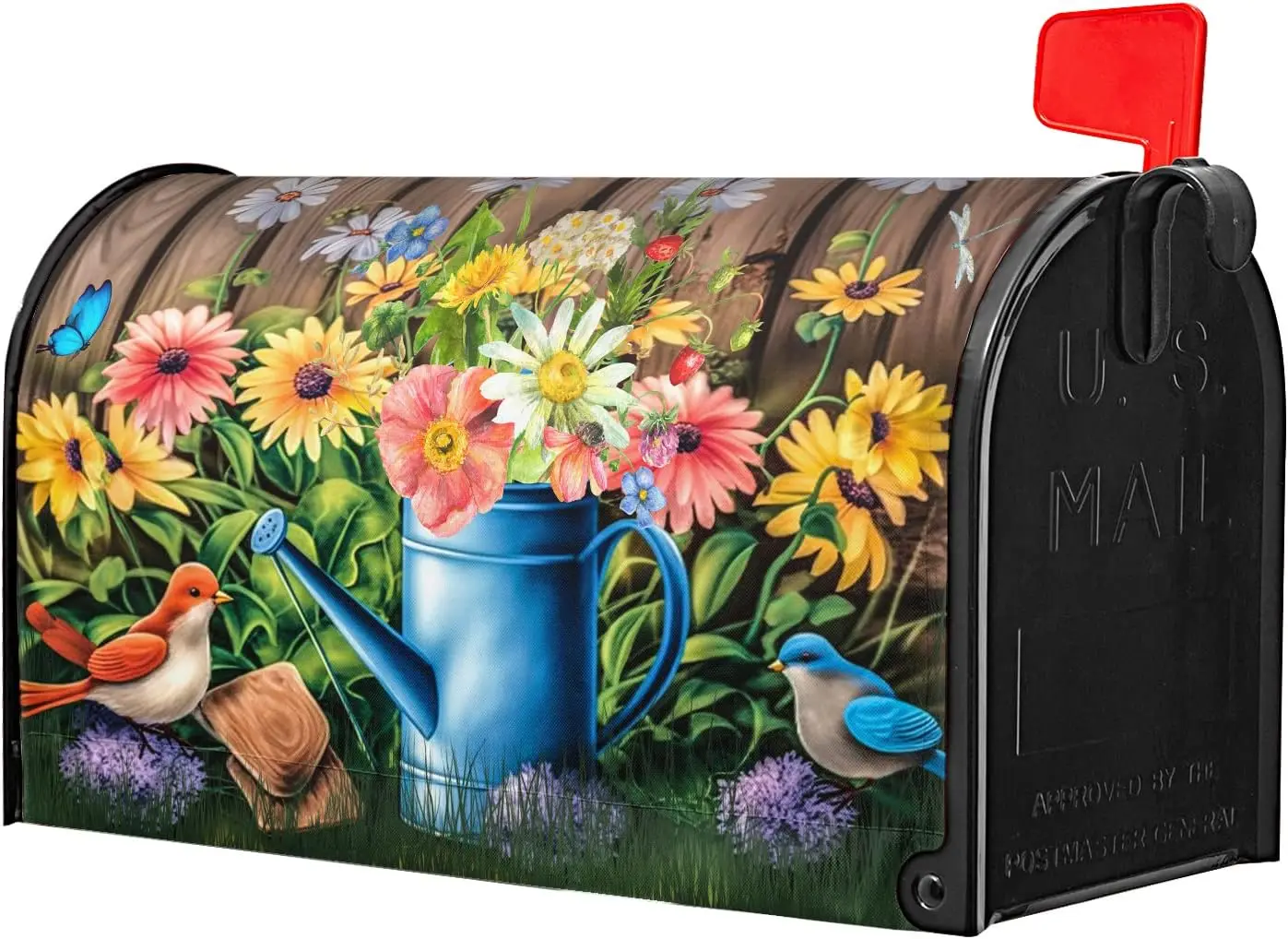Spring Summer Mailbox Covers Magnetic Bird Butterfly Floral Cover Wraps Standard