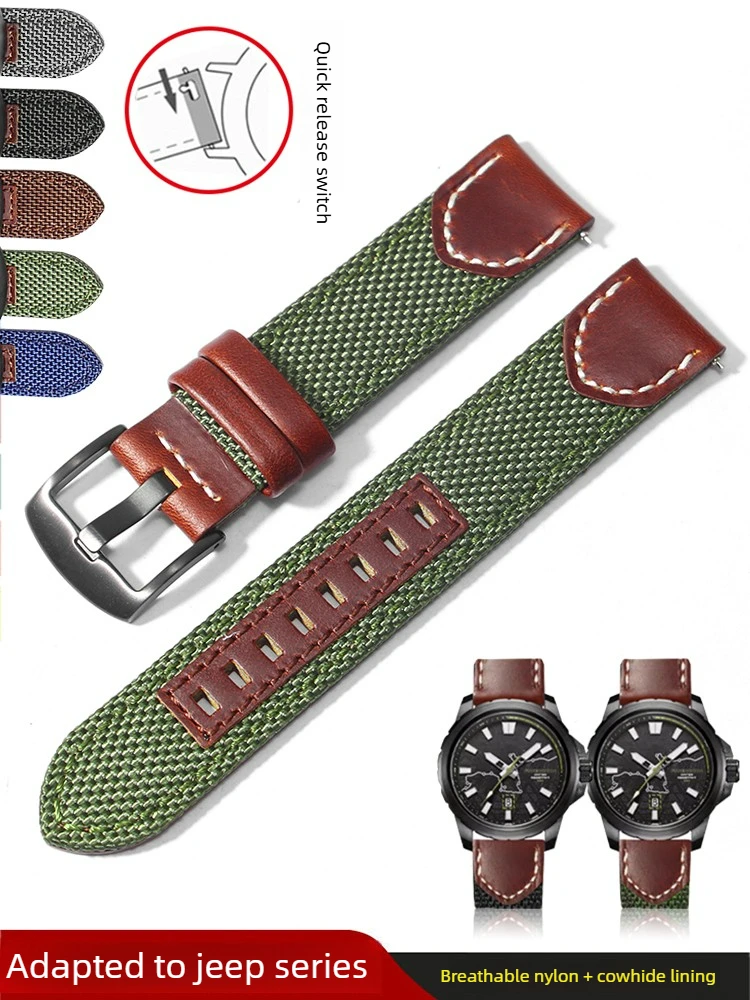 Retro Nylon Watch with 22/24mm Male Band - Perfect