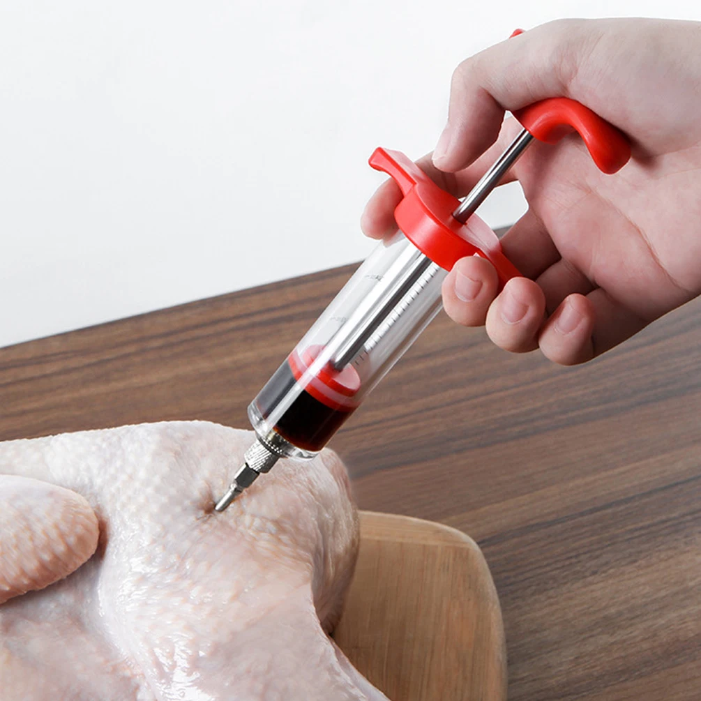 Flavor Needle Sauce Injection Stainless Steel Needle Turkey Pork BBQ