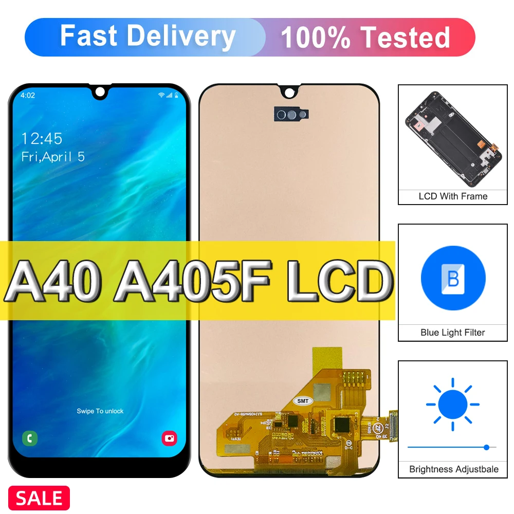 

High Quality For Samsung Galaxy A40 SM-A405FN/DS A405F LCD Display Touch Screen Digitizer Assembly For Galaxy A40 Display
