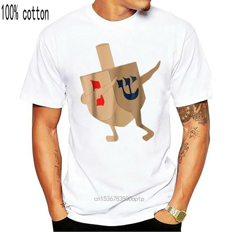 Man Clothing Funny Jewish Hanukkah Gift Dabbing Dreidel Men's T-Shirt Size M-3XL US Stock New Fashion Tee Shirt |