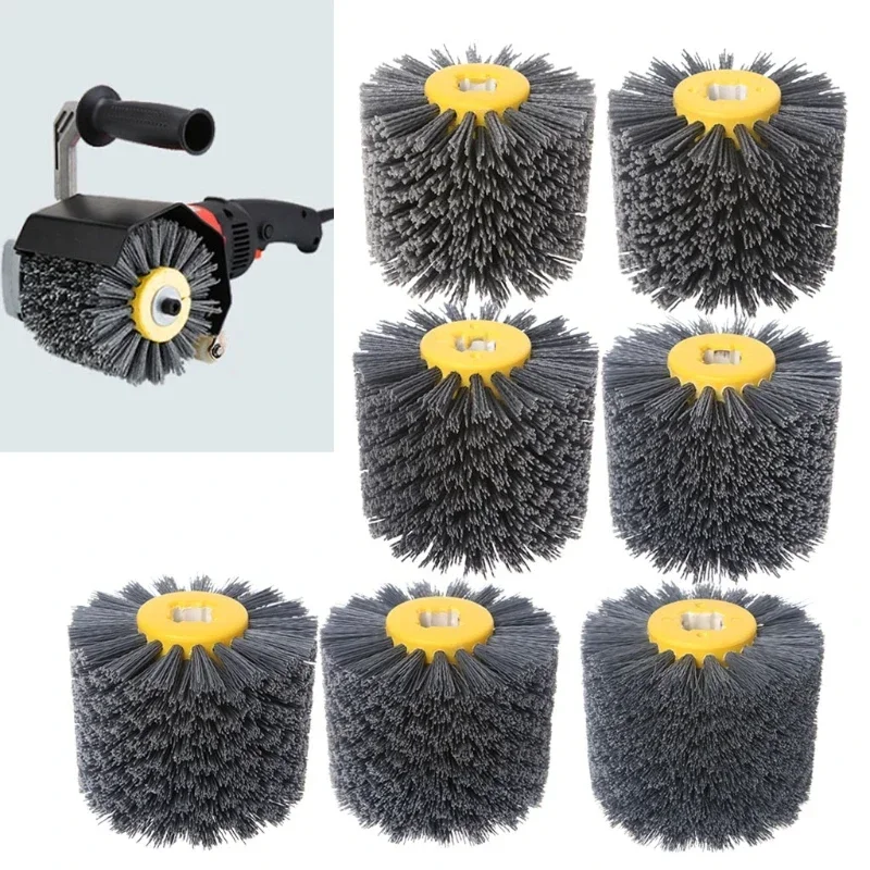 

120*100mm Deburring Abrasive Wire Drawing Round Brush Head Polishing Grinding Tool Buffer Wheel For Furniture Wood Sculpture