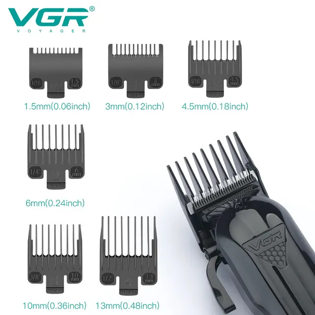 VGR Hair Clipper Professional Hair Cutting Machine Hair Trimmer Adjustable Cordless Rechargeable V 282 6