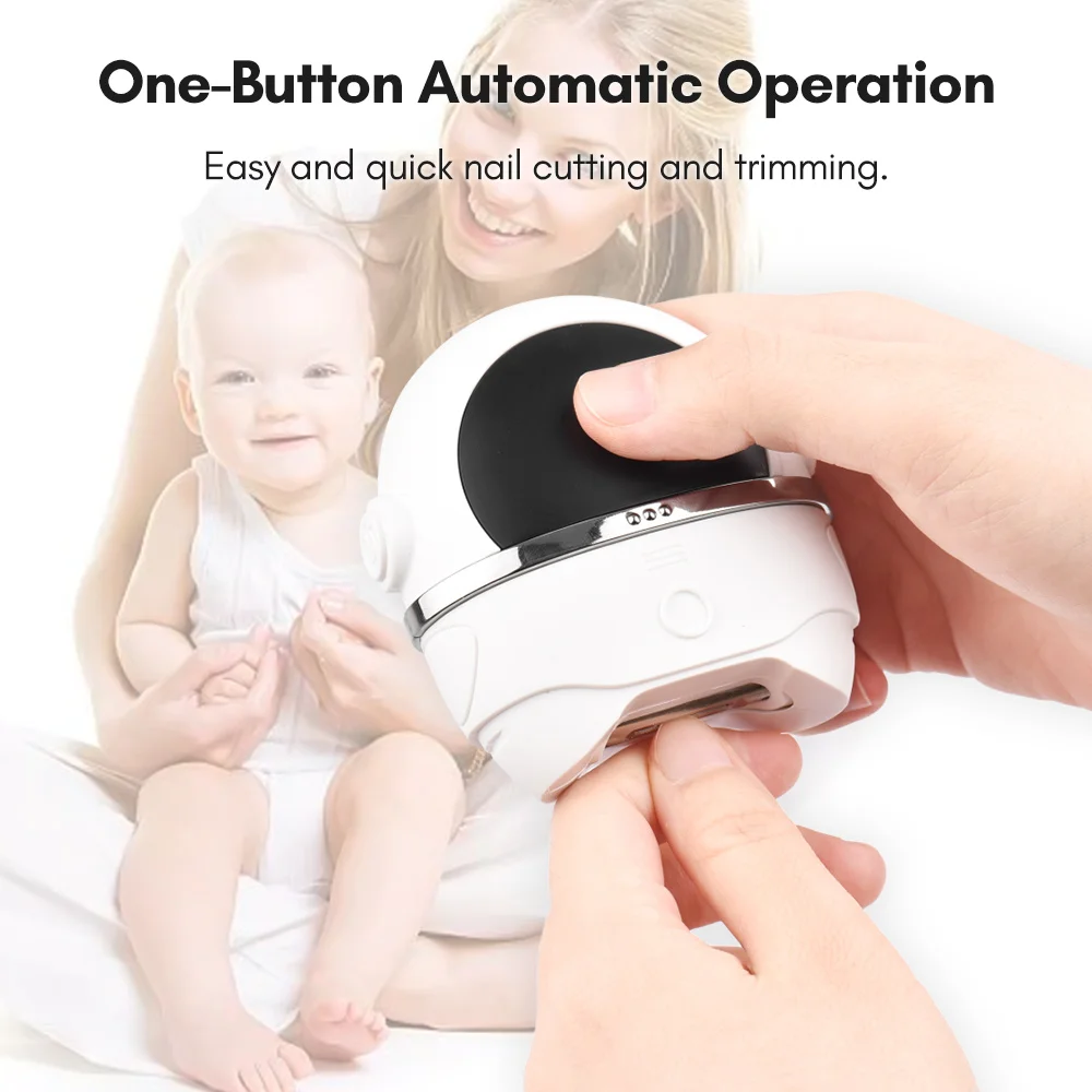 Portable Electric Baby Nail Clipper Automatic Baby Nail Files Mini Trimmer for Kids Adults Elders