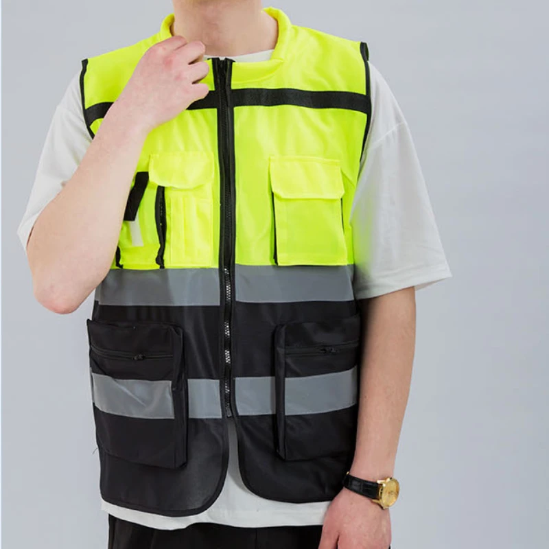 Reflective Safety Vest Jacket High Visibility for Motorcycle Cycling