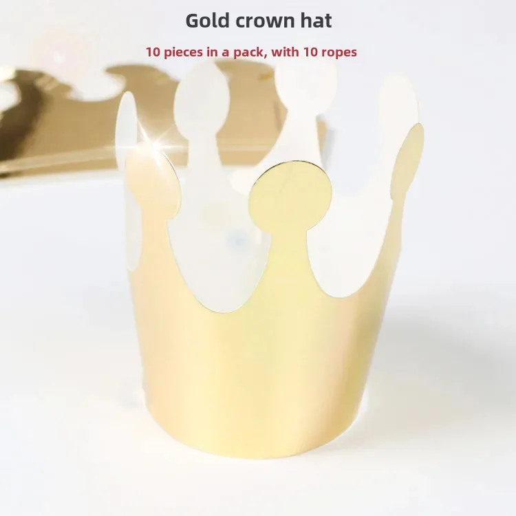 Children's Birthday Party Hat Crown Hat Birthday Gathering Fleece Ball Cap Suit Paper Material