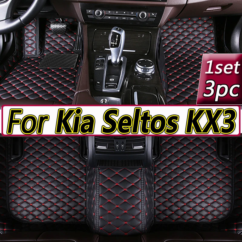 

Car Floor Mats For Kia Seltos KX3 2023 2022 2021 2020 Auto Styling Custom Waterproof Carpets Interior Accessories Foot Pads Rugs