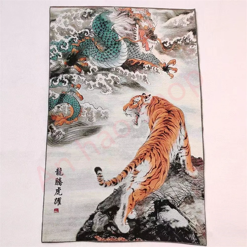 

Thangka, embroidered brocade painting, mountain tiger, exquisite home decoration, auspicious Thangka