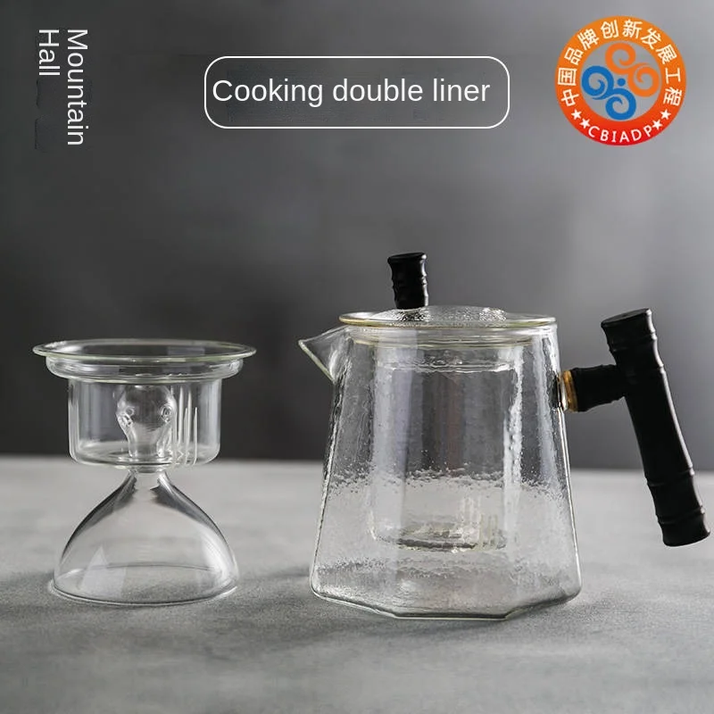 

Glass Tea Maker Tea Brewing Pot Electric Ceramic Stove Tea Stove Heat-Resistant Household Pu'er Steamed Tea Tea Kettle