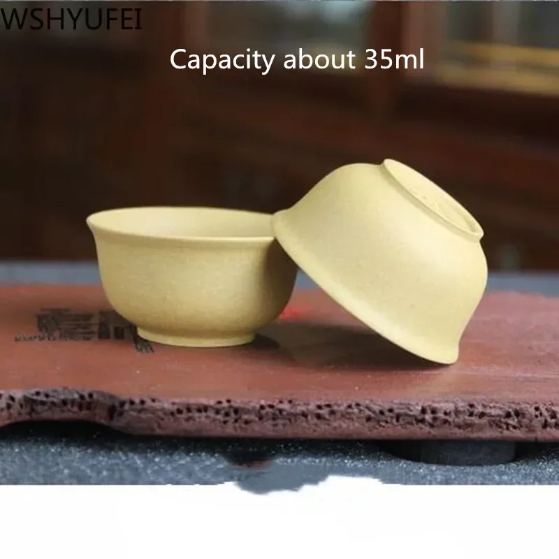 6PCS/lot Yixing Zisha Tea Bowl Kung Fu Tea Set Household Drinking Set About 35ml WSHYUFEI