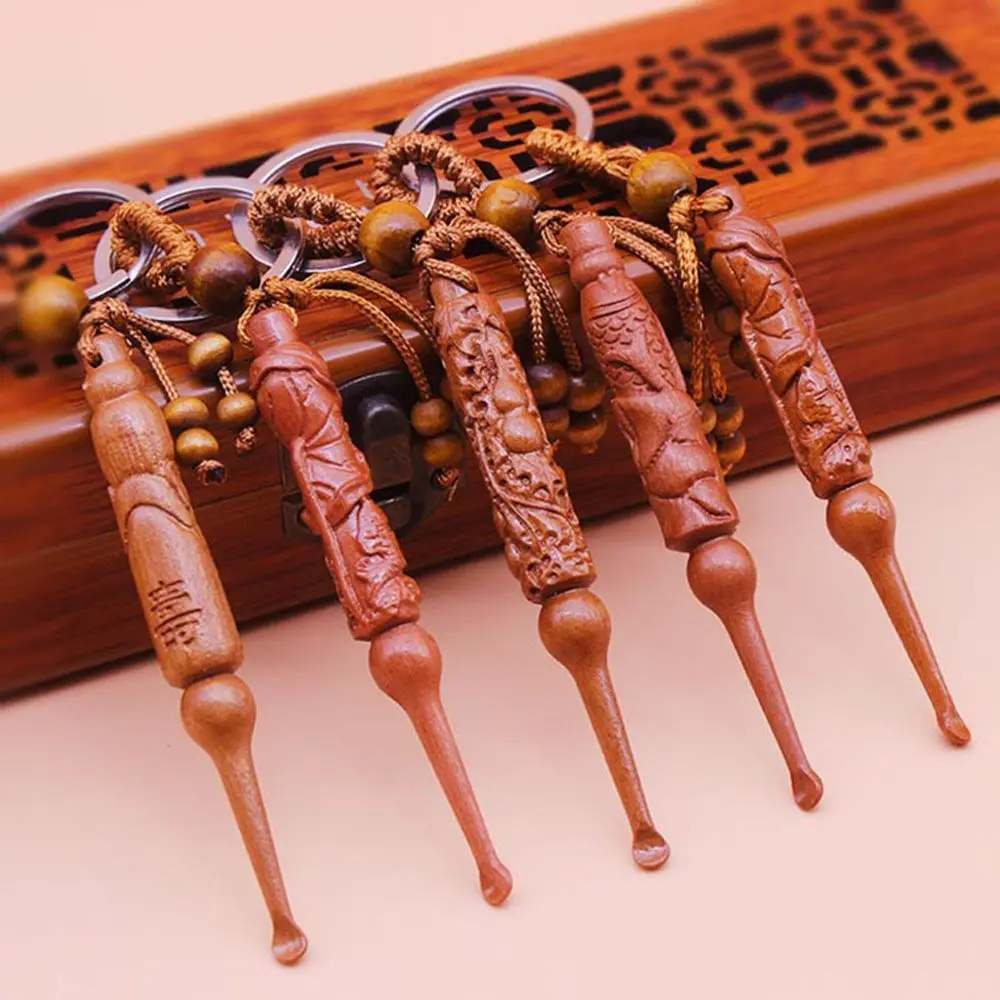 

Safety Wood Walnuts Cleaner Ear Wax Remover Sculpture EarPick Earwax Ear Care Cleaning Ears