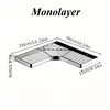 No Drill, Thickened Flat Bar Triangle Shelf, Waterproof Rectangle Storage Organizer for Bathroom and Kitchen 3