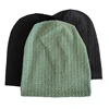 Geebro Women Solid Color Folds Pattern Beanie Hat Ladies Fashion Knitted Soft Warmer Casual Stretch Baggy Skullies Cap 4