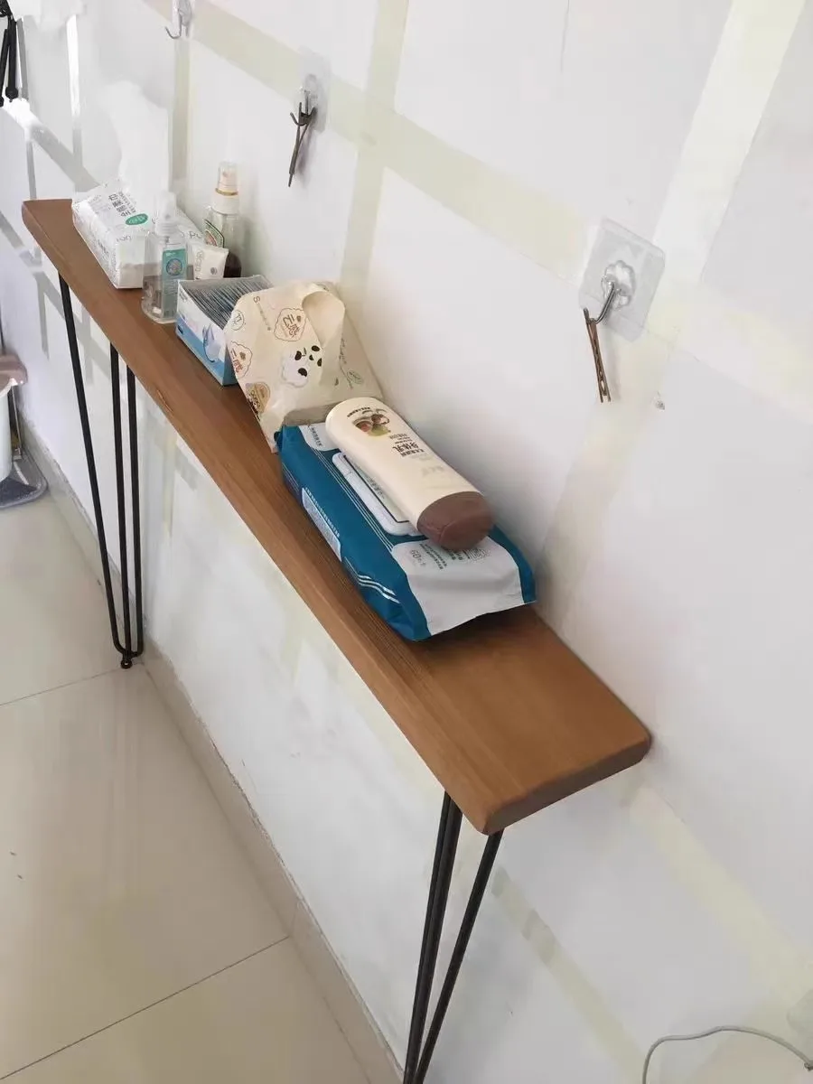 Simple Narrow Long Table Entrance Console Table Living Room Furniture for Warm Air Sheet Small Strip Wall Against Tab
