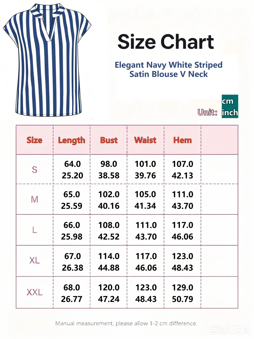 รูปสินค้า เสื้อเชิ้ตผ้าซาตินลายทาง คอตั้ง แขนสั้น ใส่สบาย ฤดูร้อน