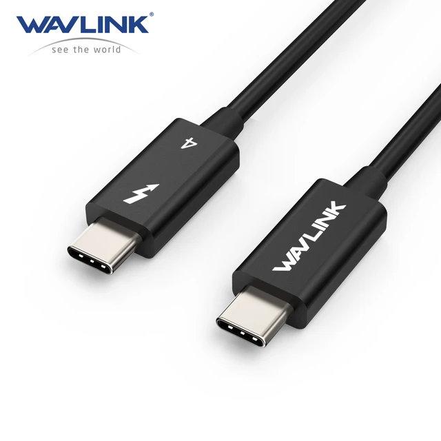 WAVLINK Thunderbolt 4 Cable 40Gbps Data Transfer 2.3 ft USB-C Video Cable  Supports Single 8K/Dual 4K Display & 100W Charging - AliExpress