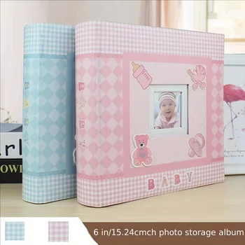Album Photo avec espace d'écriture 4x6 Photos pouvant contenir 200, Album Photo mignon pour bébés et enfants avec espace d'écriture 1
