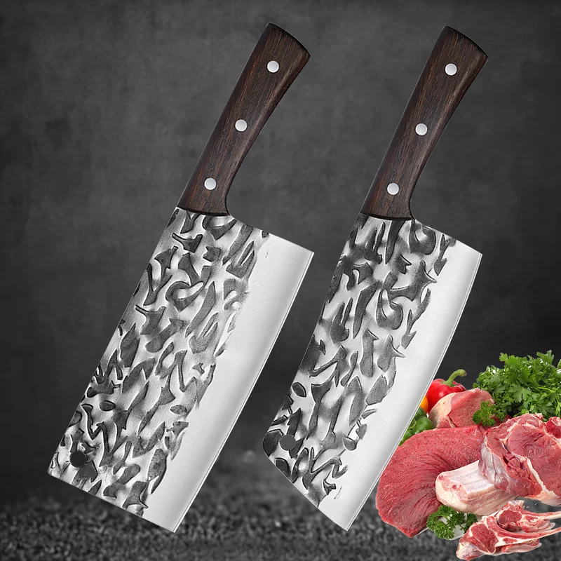 

Forged Kitchen Chef Knife 5Cr15Mov Stainless Steel Meat Slicing Vegetables Cutter Bone Chopping Butcher Cleaver Knife