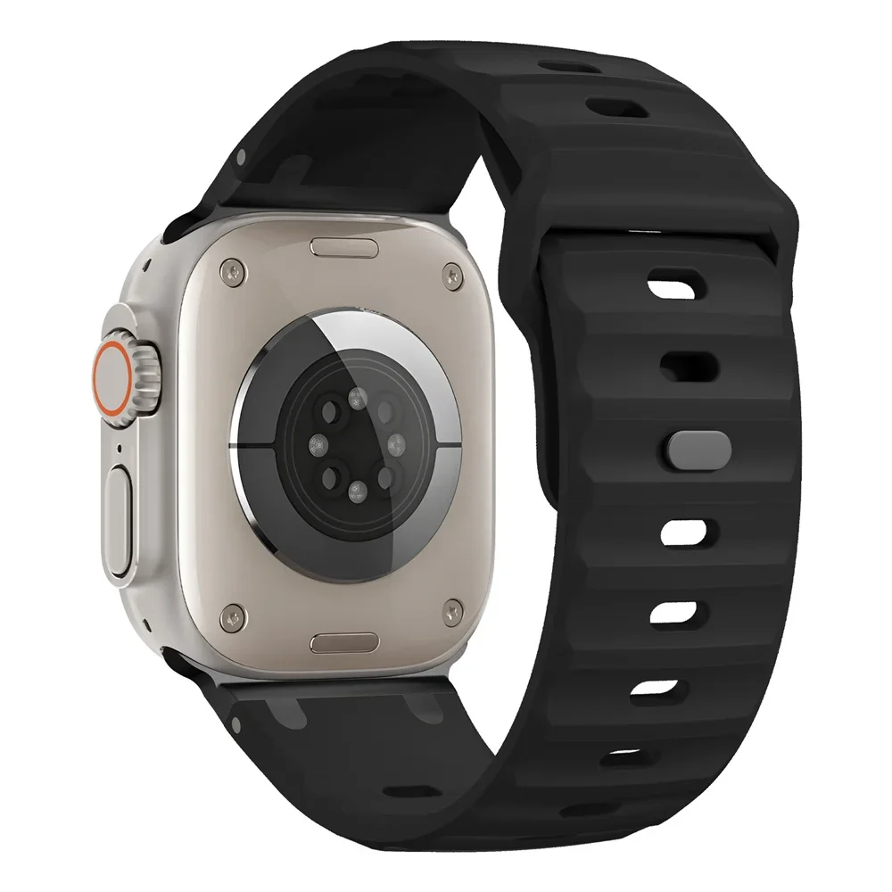 Durable Silicone Sport Strap with Stainless Steel Buckle