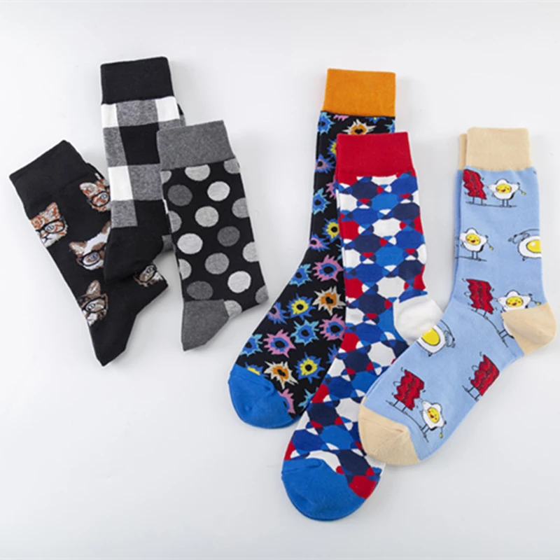 

Cool Colorful Art Crew Gifts Funny Beard Street Stock Men And WomenHappy Socks Antiskid Breathable Casual Socks