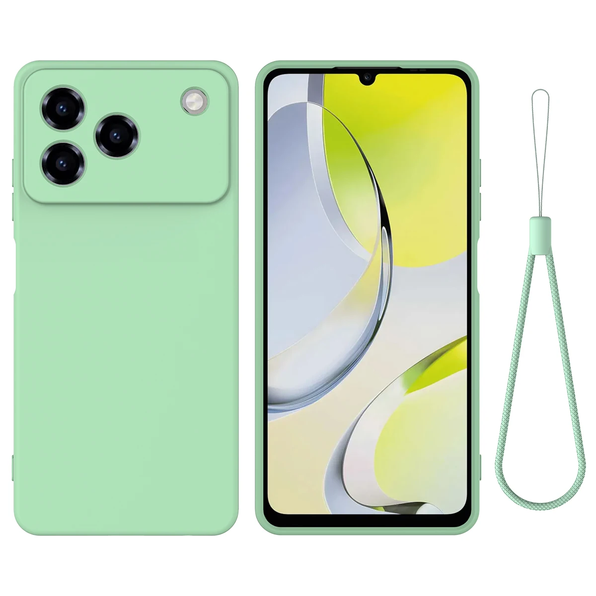 Silicone Ultra-Thin Anti-Fall Shockproof Case with Lanyard