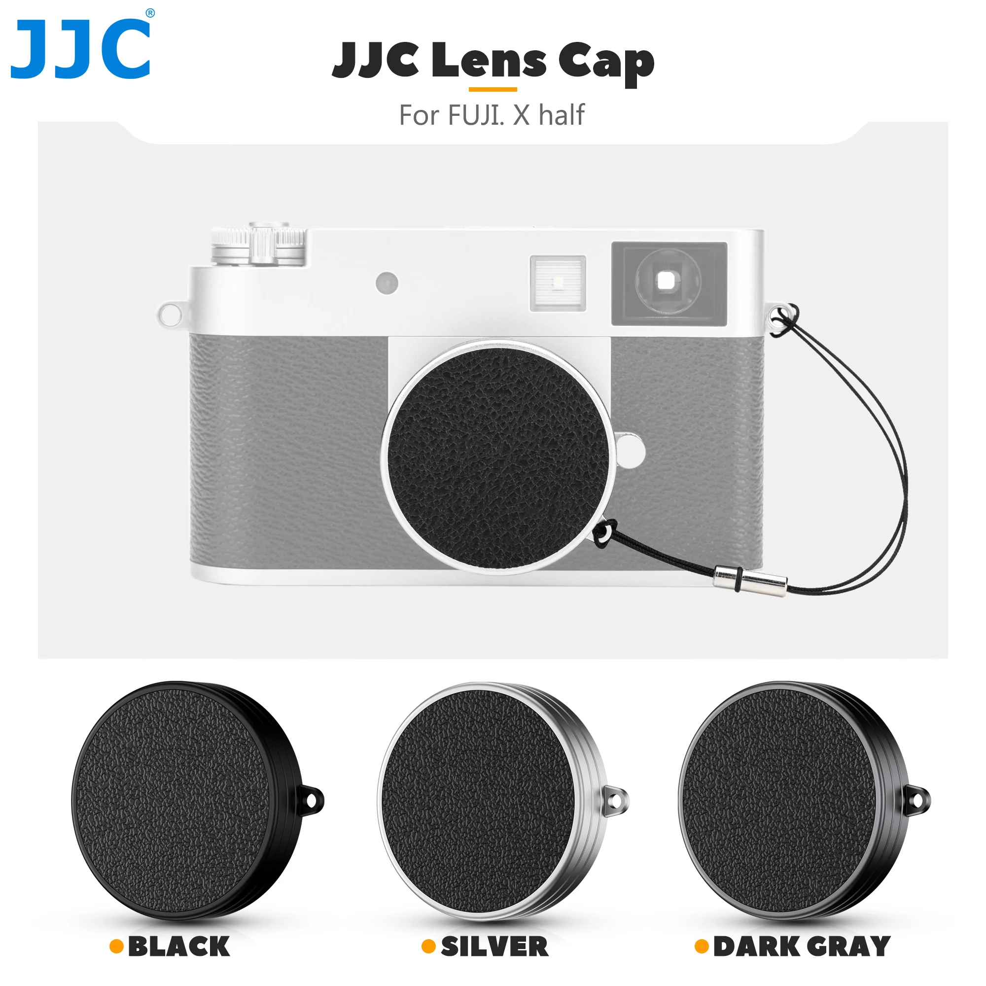 JJC Fujifilm X Half Accessories Aluminum Lens Cap for Fujifilm X