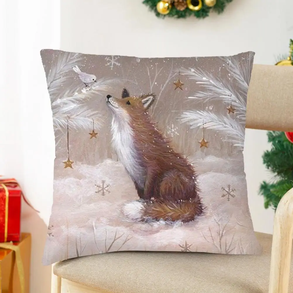 

Модный чехол для подушки со скрытой молнией, легко ухаживать, искусственная Подушка, домашний офис, общежитие, рождественские принадлежности