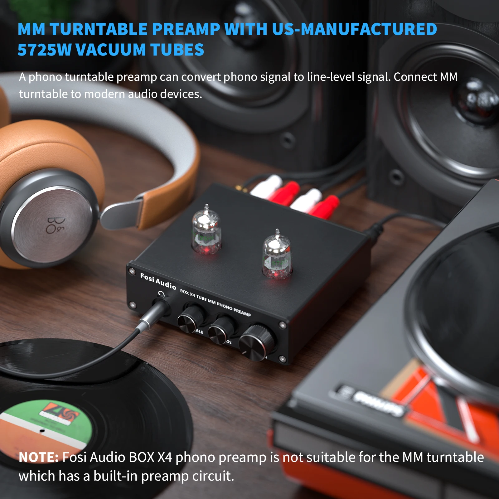 Fosi Audio Hifi フォノプリアンプ BOX X4 ターンテーブル蓄音機