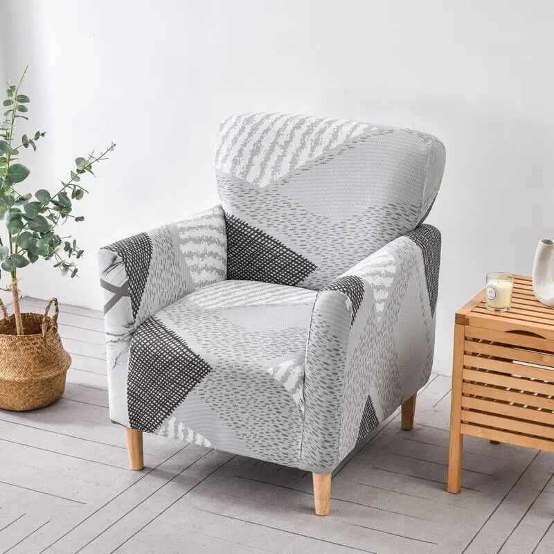Floral Stretch Chair Cover Sofa Single Armchair Slipcover Highbackrest Protect Living Room Furniture Protector Home Decoration 3