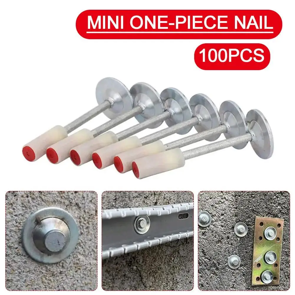 

100pcs/set Mini Manual Steel Nails Ceiling Wall Fastener Tools For Home DIY Wall Mini One-piece Nail 10.5mm/16mm/20mm/25mm
