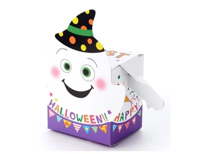 2025 New Halloween Candy Box Cartoon Ghost Pumpkin Paper Gift Cookie Box Trick Or Treat Kids Gift Halloween Party Decor Supplies