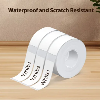 480 Fogli 3 Rotoli Carta per Etichette Laminata 12x40mm 160 Fogli/Rotolo Compatibile con Stampante Etichette P21 Lunga Durata per Casa e Ufficio