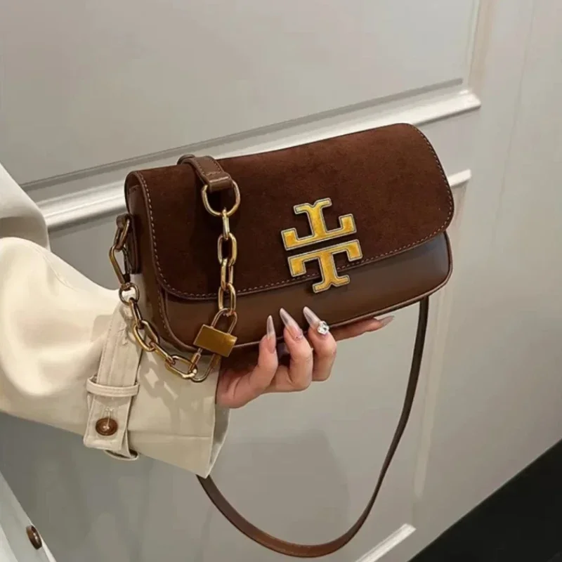New Luxury Women Handbag Fashion One-Shoulder Diagonal Bag PU Leather Classic One Shoulder Crossbody Bag French Retro Tofu Bags