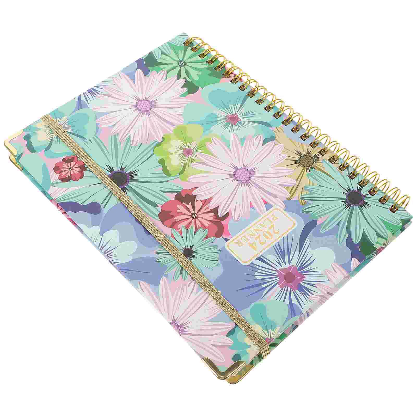 

2024 Planner Notebook Calendar Schedule Notepad Spiral Binding Note Book Productivity Organizer